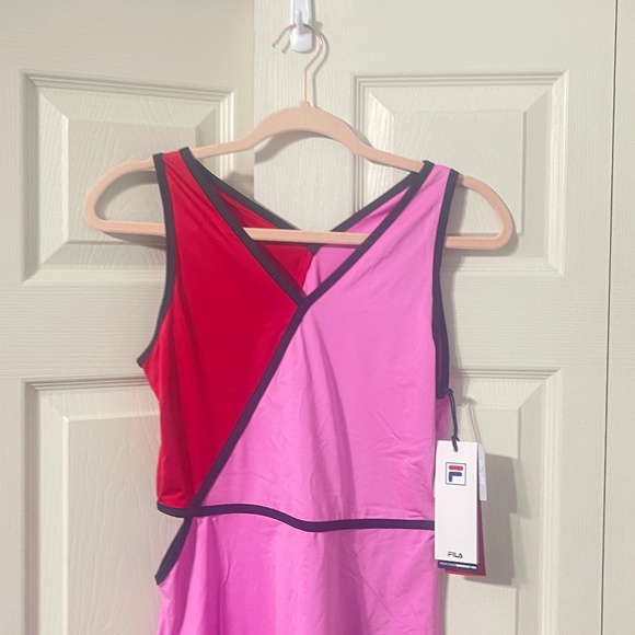 Fila  Love 30 Sleeveless Faux Wrap Tennis Dress size S 50+UPS.  CONT L - Picture 2 of 13